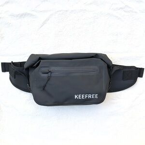 KeeFree Black Waterproof Dry-Bag Waist Pack for Men